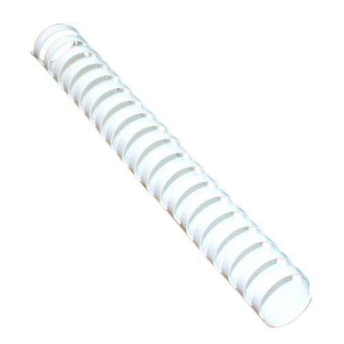 1-1/8" White Plastic Binding Combs - 50pk