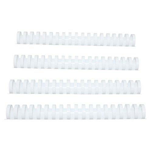 1-1/8" White Plastic Binding Combs - 50pk