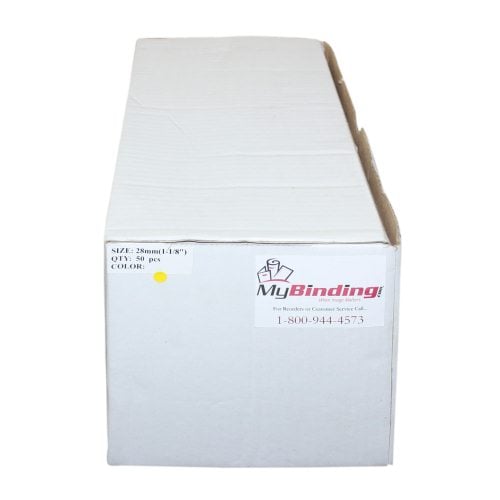 1-1/8" Yellow Plastic Binding Combs (50pk) - Clearance Sale