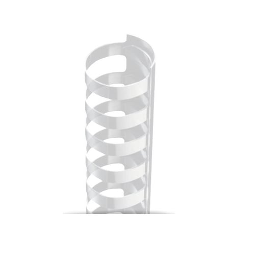 1/2" Clear Plastic 24 Ring Legal Binding Combs - 100pk