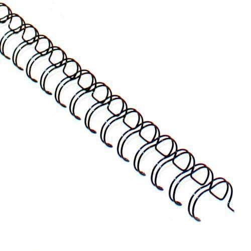 Black 1/2" 2:1 Pitch Twin Loop Wire - 100pk