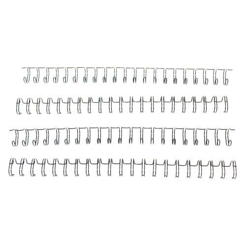 Black 1/2" 2:1 Pitch Twin Loop Wire - 100pk