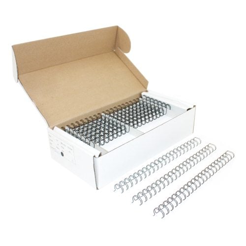 Black 1/2" 2:1 Pitch Twin Loop Wire - 100pk