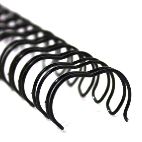 1/2" Black Spiral-O 19 Loop Wire Binding Combs - 100pk