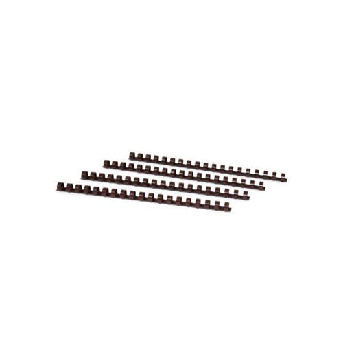 1/2" Brown 15 Ring Half Size Plastic Binding Combs - 100pk
