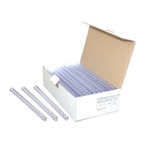 1/2" Clear Plastic Binding Combs - 100pk