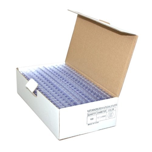 1/2" Clear Plastic Binding Combs - 100pk