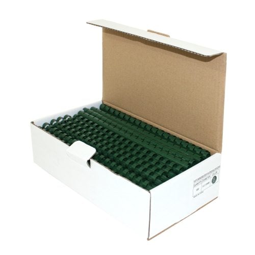 1/2" Hunter Green Plastic Binding Combs - 100pk
