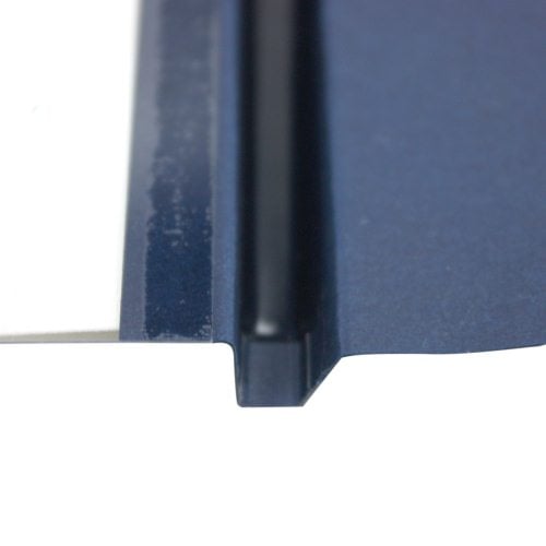1/2" Navy Linen Thermal Binding Utility Covers (Clear Gloss Front) - 100pk