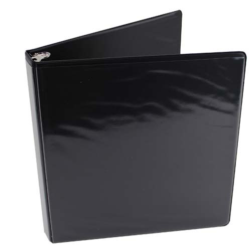 2.5" Premium Black Round Ring Clear View Binders - 12pk