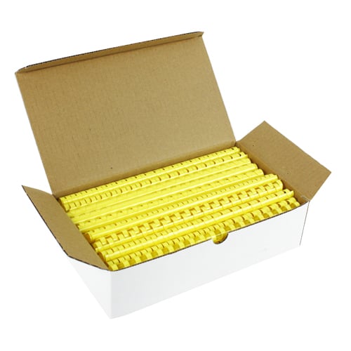 1/2" Yellow Plastic Binding Combs - 100pk