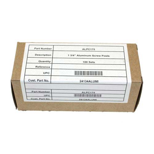 1-3/4" Silver Aluminum Screw Posts - 100pk