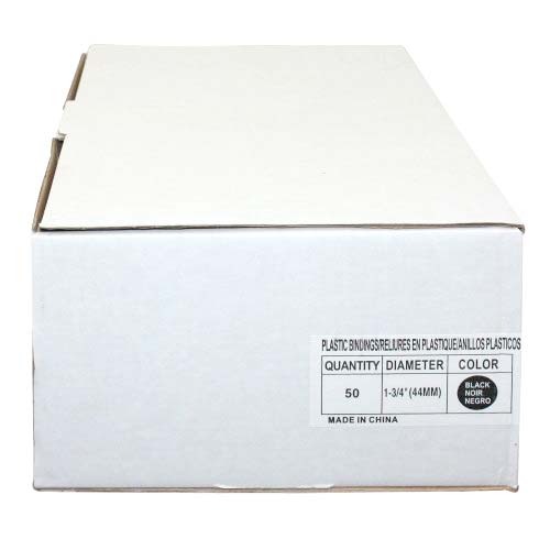 1-3/4" Black Plastic Binding Combs - 50pk