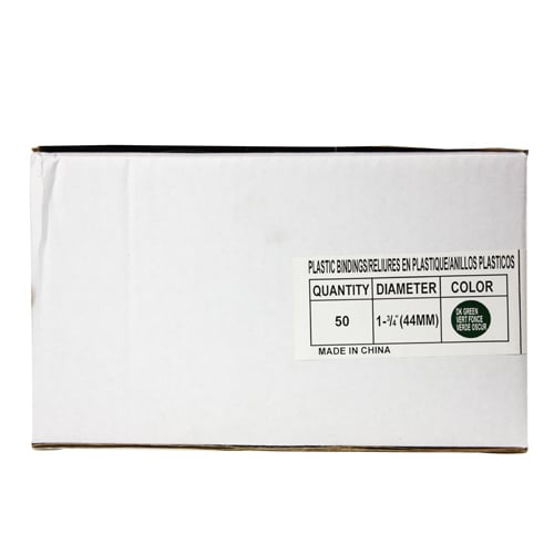 1-3/4" Hunter Green Plastic Binding Combs - 50pk