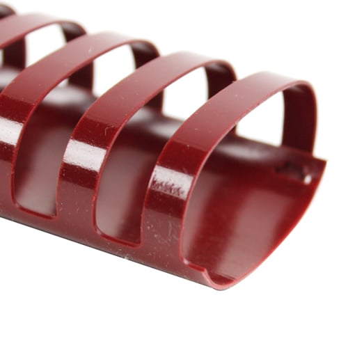 1-3/4" Maroon Plastic Binding Combs - 50pk