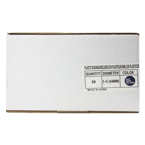 1-3/4" Navy Plastic Binding Combs - 50pk