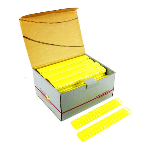 1-3/4" Yellow Plastic Binding Combs - 50pk