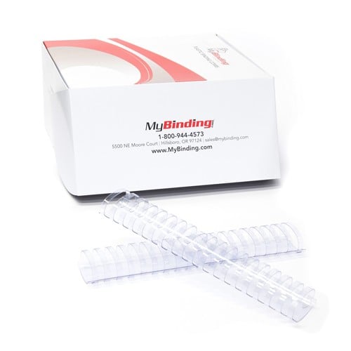 1-3/4" Clear Plastic Binding Combs - 50pk
