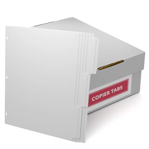 90lb Double Reverse Copier Tabs - 1/3 Cut, 1260 Tabs per Carton ...