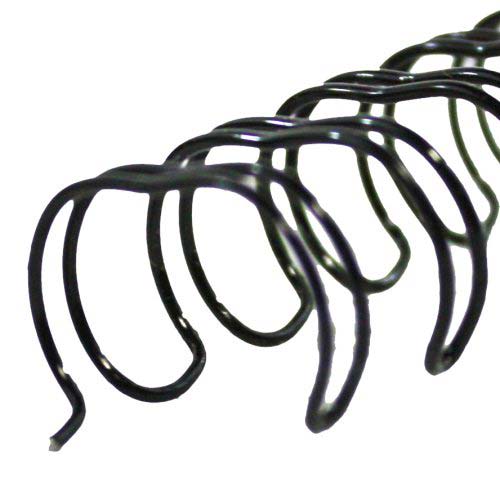 Black 1/4" 2:1 Pitch Twin Loop Wire - 100pk