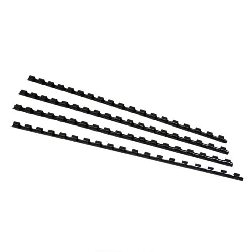 1/4" Black Plastic Binding Combs - 100pk