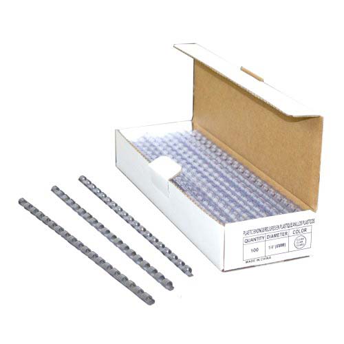 1/4" Clear Plastic Binding Combs - 100pk
