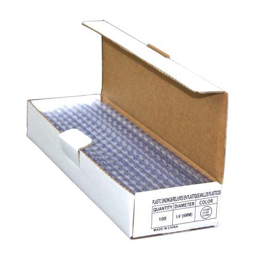 1/4" Clear Plastic Binding Combs - 100pk