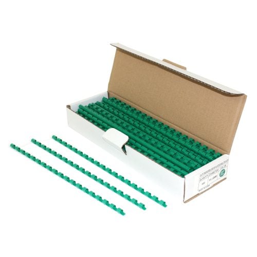 1/4" Green Plastic Binding Combs - 100pk