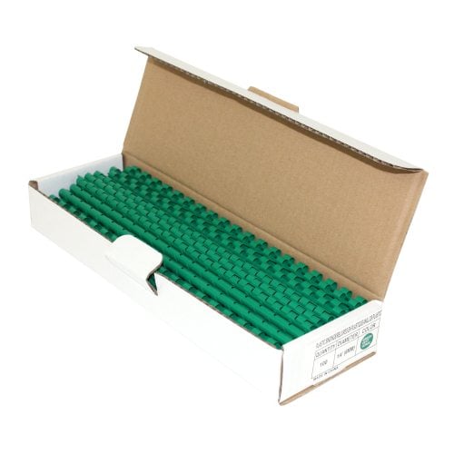 1/4" Green Plastic Binding Combs - 100pk