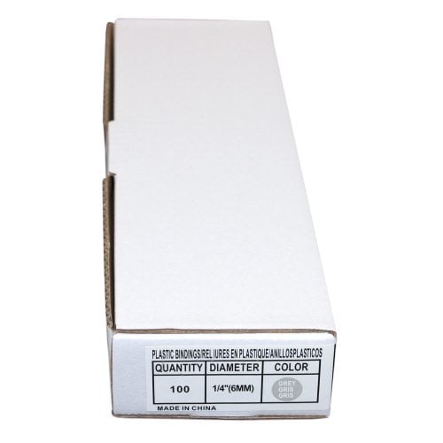 1/4" Grey Plastic Binding Combs - 100pk