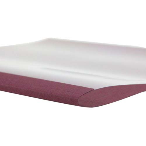 1/4" Maroon Linen Thermal Binding Utility Covers (Frosted Front) - 100pk
