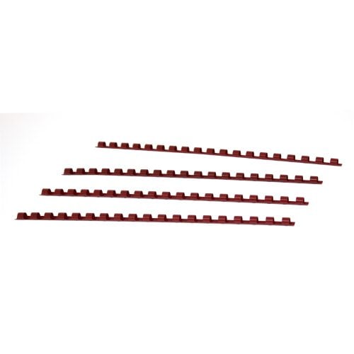 1/4" Maroon Plastic Binding Combs - 100pk