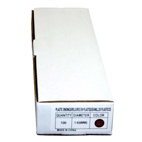 1/4" Maroon Plastic Binding Combs - 100pk