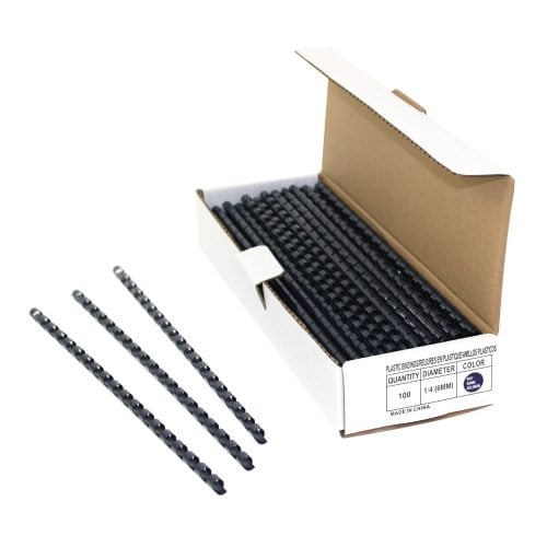 1/4" Navy Plastic Binding Combs - 100pk