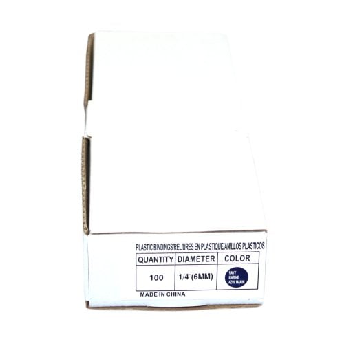 1/4" Navy Plastic Binding Combs - 100pk