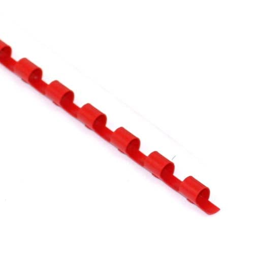 1/4" Red Plastic Binding Combs - 100pk