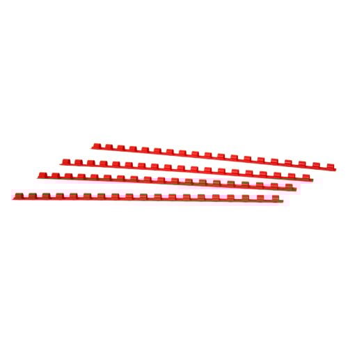 1/4" Red Plastic Binding Combs - 100pk