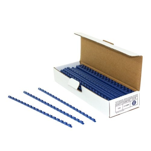 1/4" Royal Blue Plastic Binding Combs - 100pk