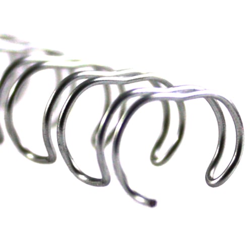 1/4" Silver Spiral-O 19 Loop Wire Binding Combs - 100pk