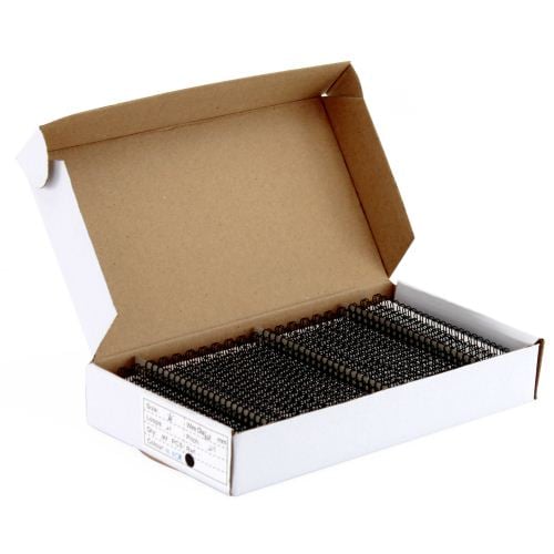 White 1/4" 2:1 Pitch Twin Loop Wire - 100pk