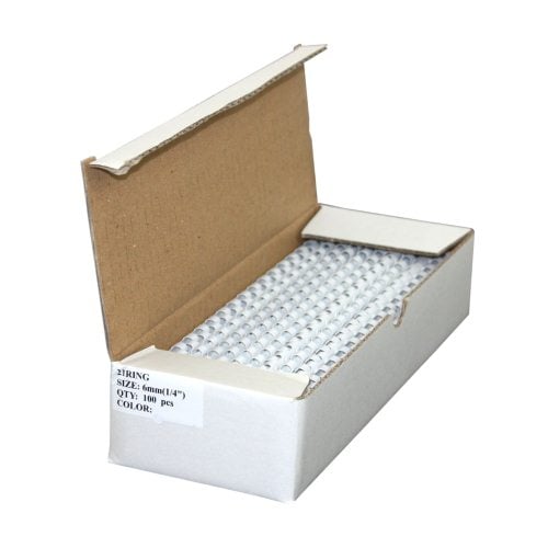 1/4" White Plastic Binding Combs - 100pk