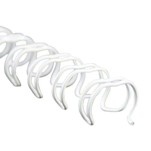 1/4" White Spiral-O 19 Loop Wire Binding Combs - 100pk