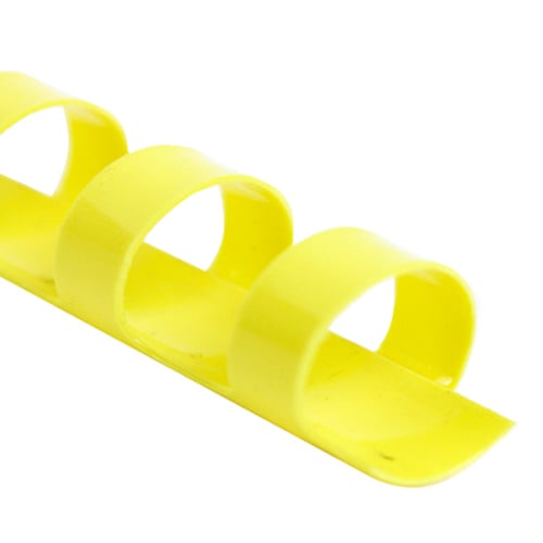 1/4" Yellow Plastic Binding Combs - 100pk