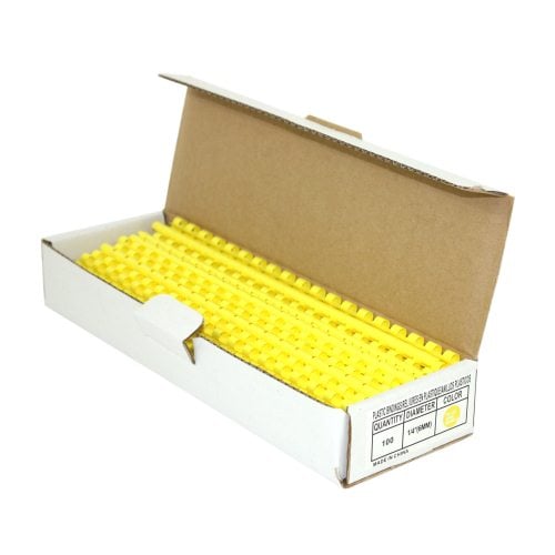 1/4" Yellow Plastic Binding Combs - 100pk