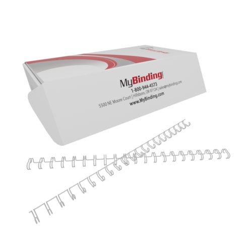 White 1/4" 2:1 Pitch Twin Loop Wire - 100pk