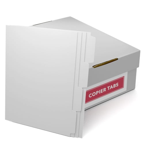 110lb Reverse Collated Copier Tabs - 1260 Tabs, 8.5