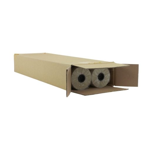 27" x 500' Gloss PET Low Melt Roll Laminating Film - 1.7 Mil, 1" Core, 2 Rolls