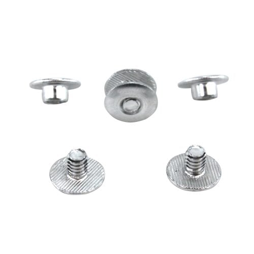 1/8" Silver Aluminum Screw Posts - 100pk