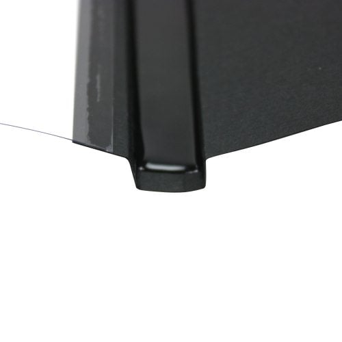 1/8" Black Linen Thermal Binding Utility Covers (Clear Gloss Front) - 100pk
