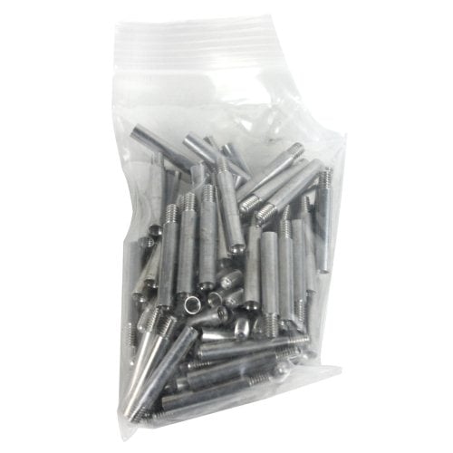 1" Silver Aluminum Screw Post Extensions - 100pk
